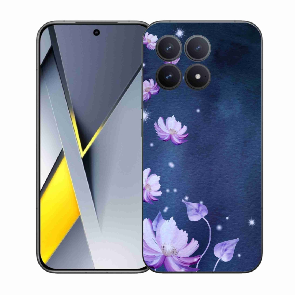 Gél borítás mmCase a Xiaomi Poco F8 Pro számára - hulló virágok