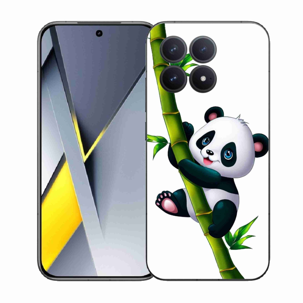 Gél borítás mmCase a Xiaomi Poco F8 Pro számára - panda a bambuszon