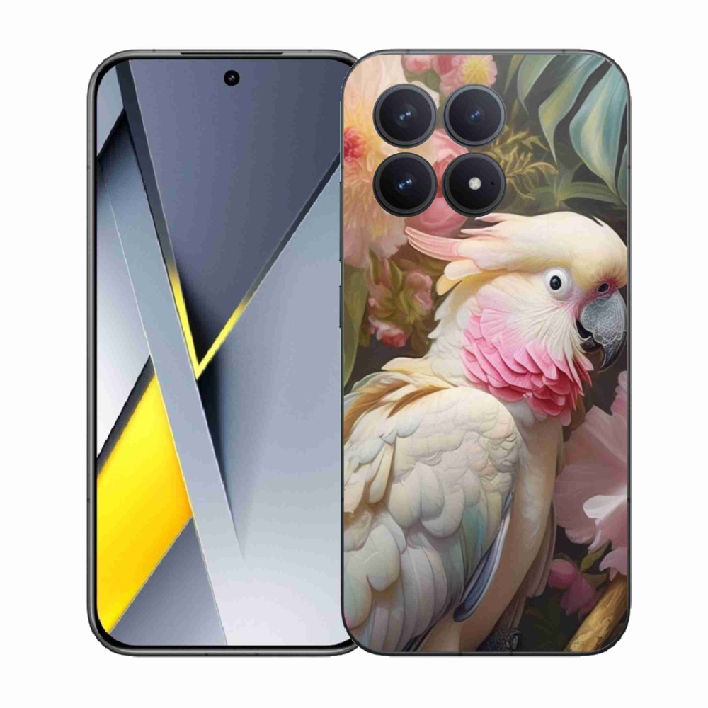 Gél borítás mmCase a Xiaomi Poco F8 Pro készülékhez - papagáj kakadu rózsaszín 2