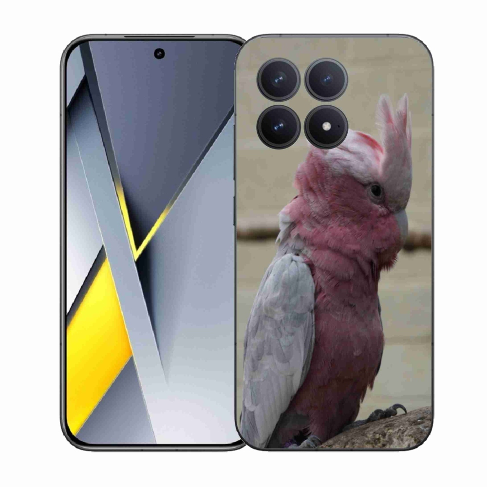 Gél borítás mmCase a Xiaomi Poco F8 Pro készülékhez - papagáj kakadu rózsaszínű