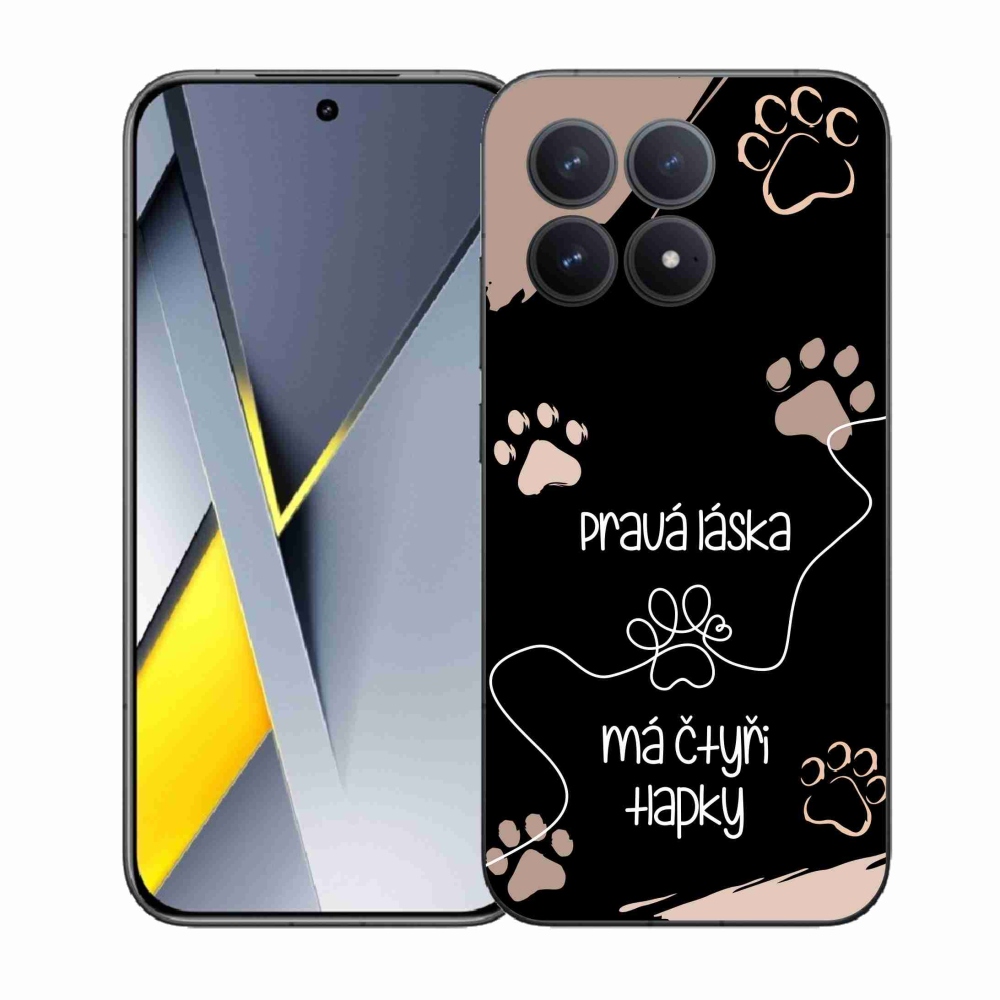 Gél borítás mmCase a Xiaomi Poco F8 Pro készülékhez - kutya motívum 1 fekete háttér