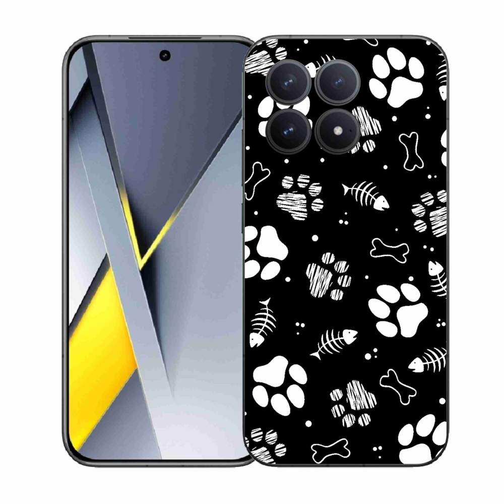 Gél borítás mmCase a Xiaomi Poco F8 Pro számára - kutyamancsok