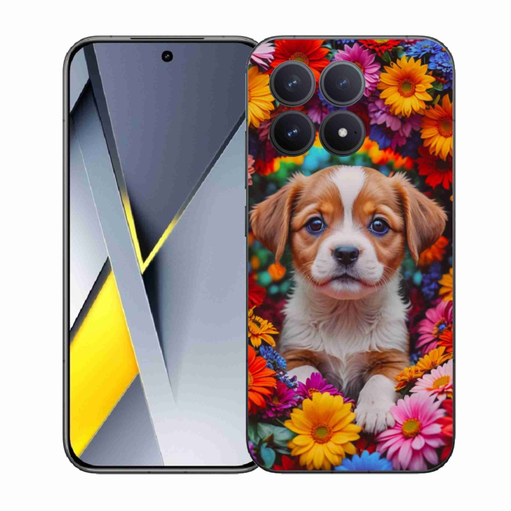 Gél borítás mmCase a Xiaomi Poco F8 Pro számára - aranyos kiskutya