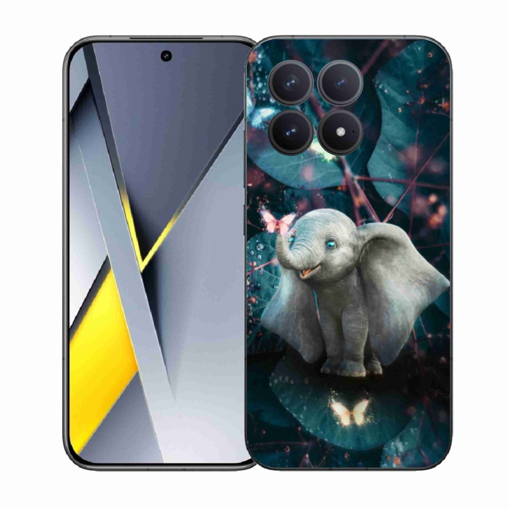 Gél borítás mmCase a Xiaomi Poco F8 Pro számára - aranyos elefánt