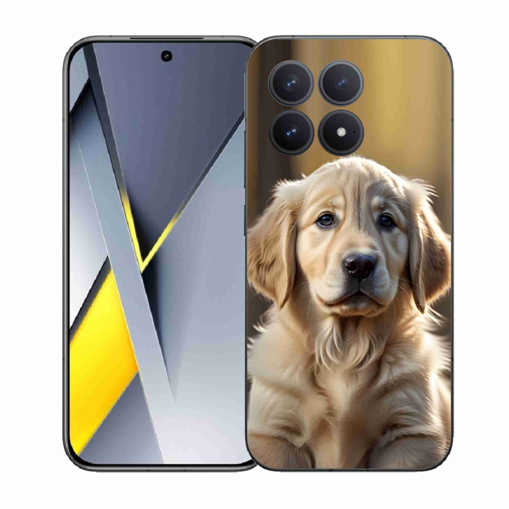 Gél borítás mmCase a Xiaomi Poco F8 Pro számára - aranyos arany retriever