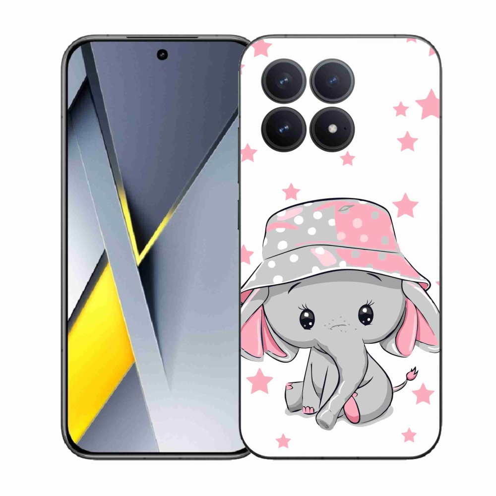 Gél borítás mmCase a Xiaomi Poco F8 Pro készülékhez - rózsaszín elefánt