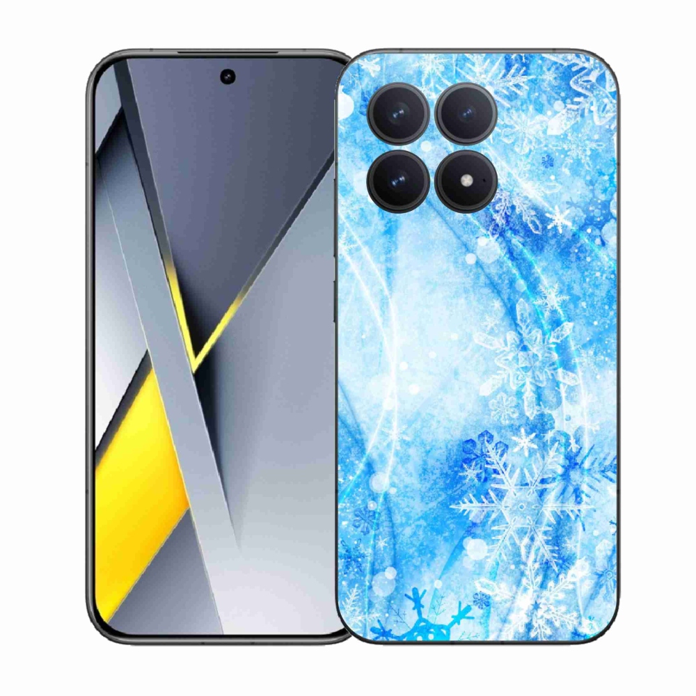Gél borítás mmCase a Xiaomi Poco F8 Pro számára - hópelyhek