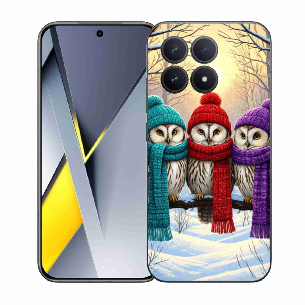 Gél borítás mmCase a Xiaomi Poco F8 Pro számára - bagoly barátok