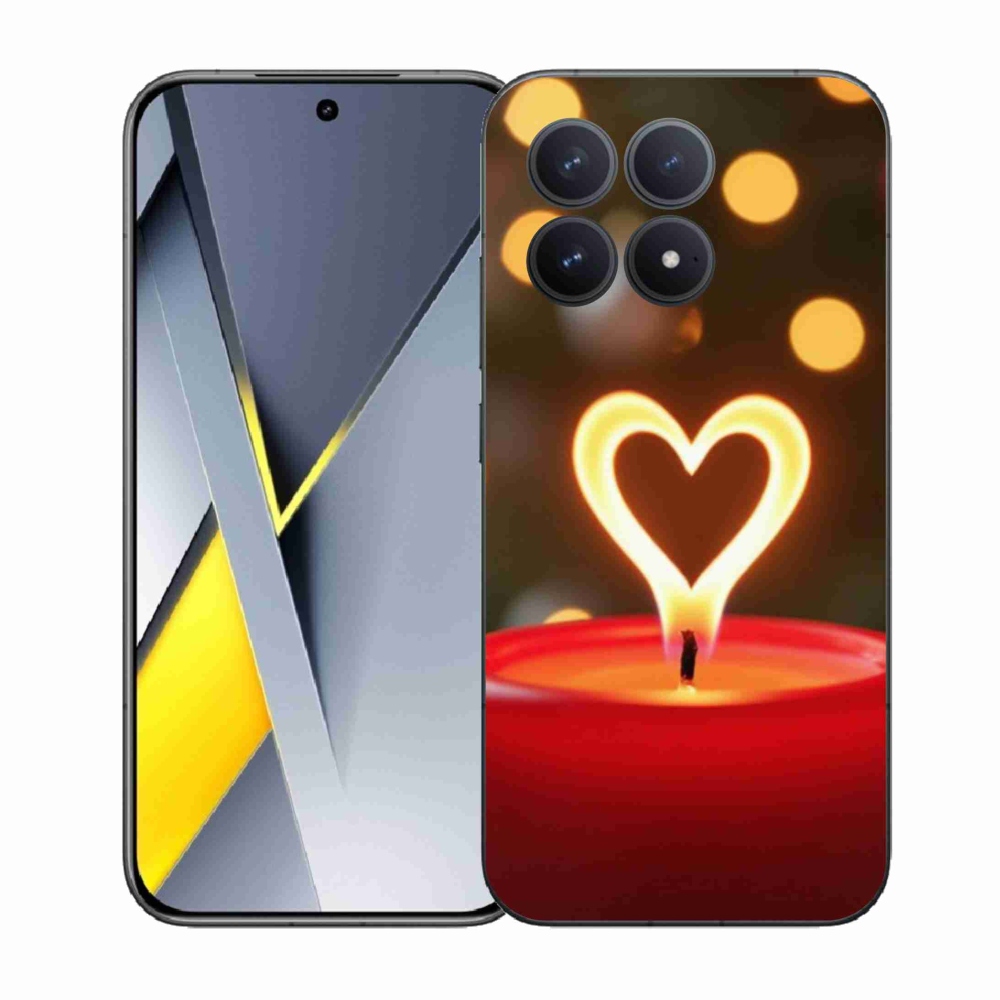 Gél borítás mmCase a Xiaomi Poco F8 Pro készülékhez - láng szíve
