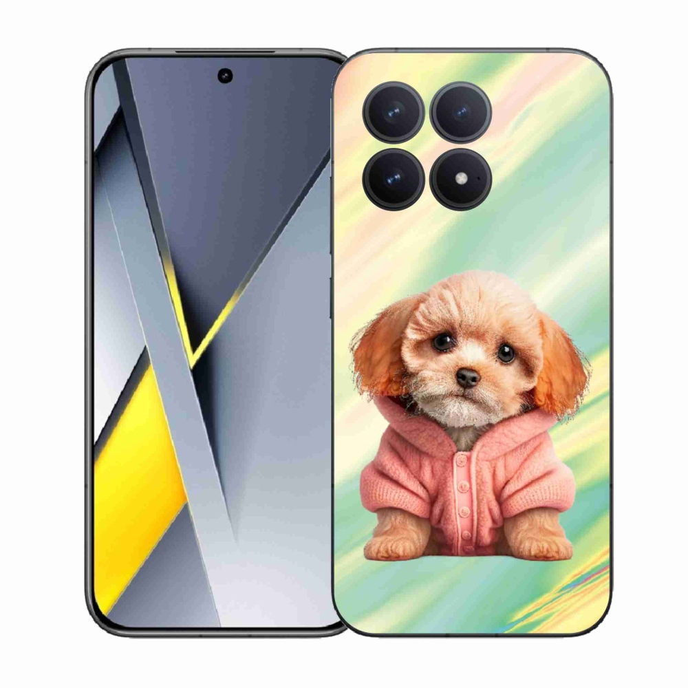 Gél borítás mmCase a Xiaomi Poco F8 Pro készülékhez - pulóveres kiskutya