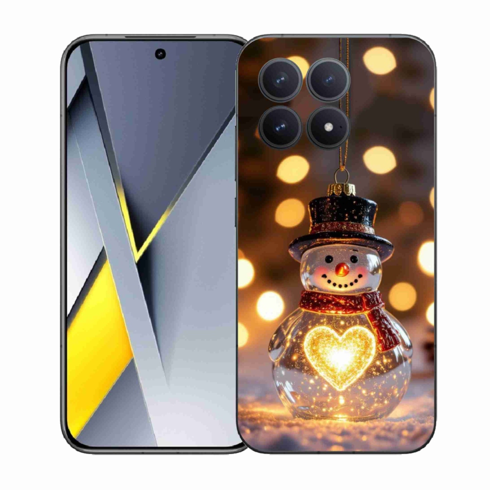Gél borítás mmCase a Xiaomi Poco F8 Pro számára - karácsonyi hóember