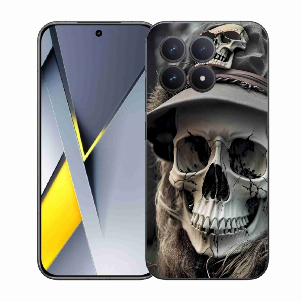 Gél borítás mmCase a Xiaomi Poco F8 Pro számára - sötét koponya