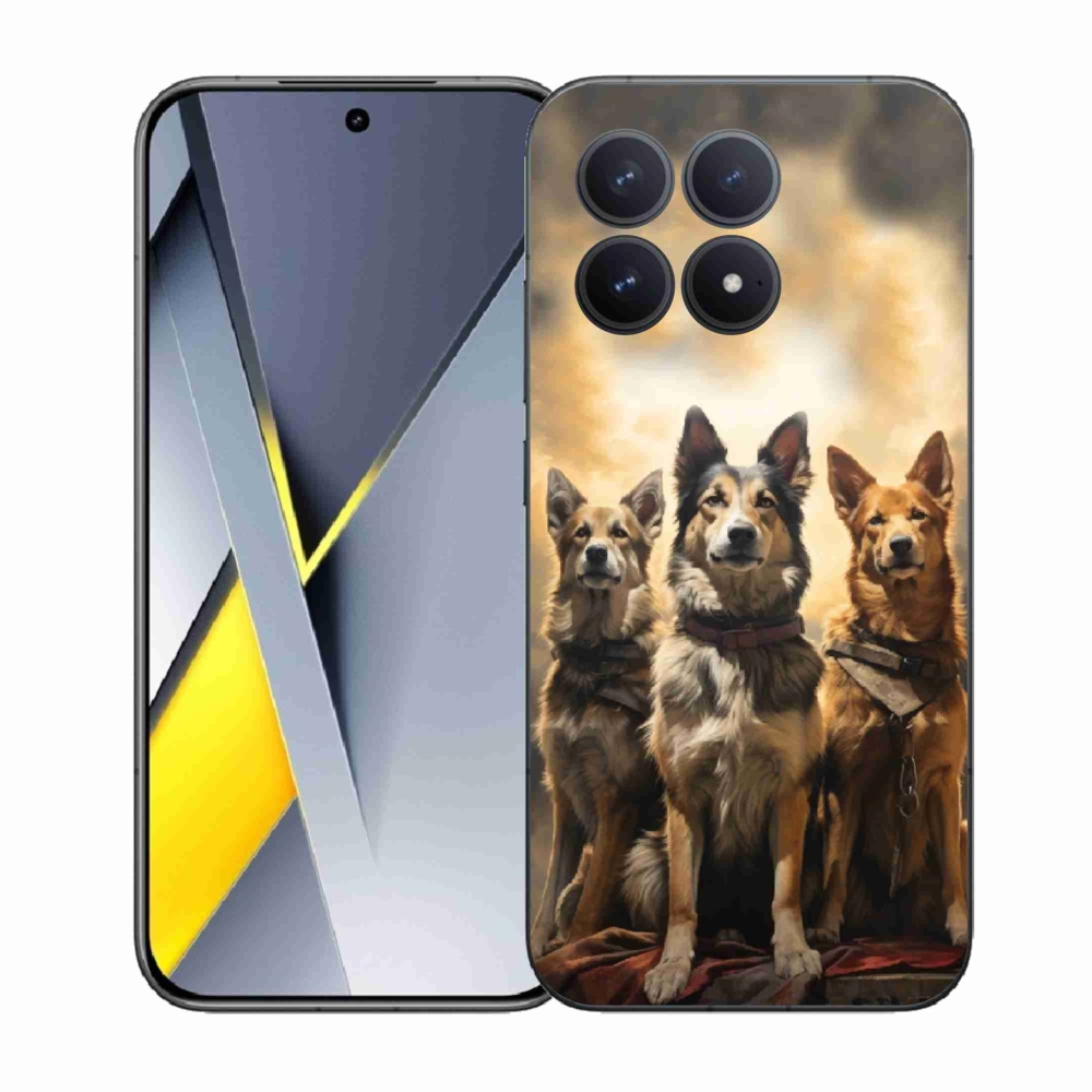Gél borítás mmCase a Xiaomi Poco F8 Pro számára - három kutya