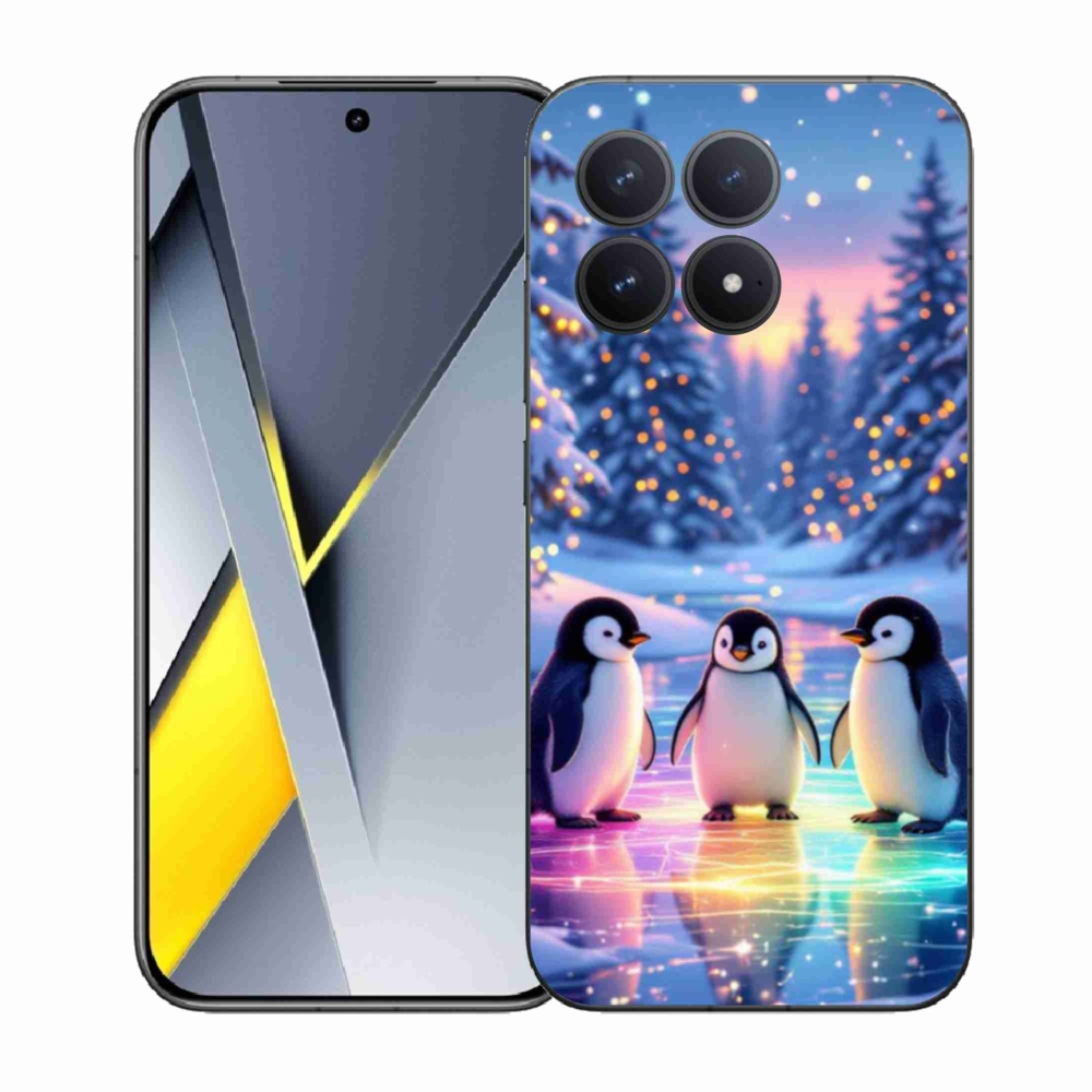 Gél borítás mmCase a Xiaomi Poco F8 Pro számára - pingvinek