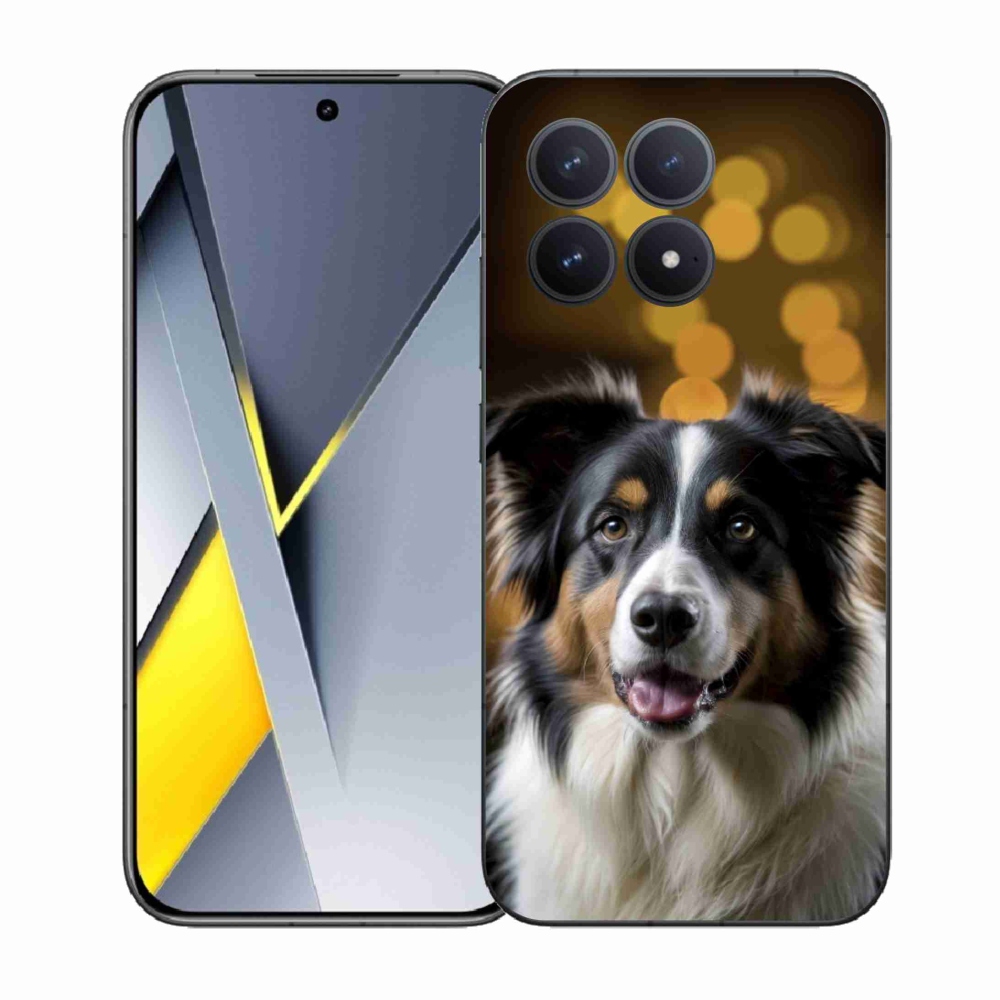 Gél borítás mmCase a Xiaomi Poco F8 Pro számára - mosolygó ausztrál juhászkutya