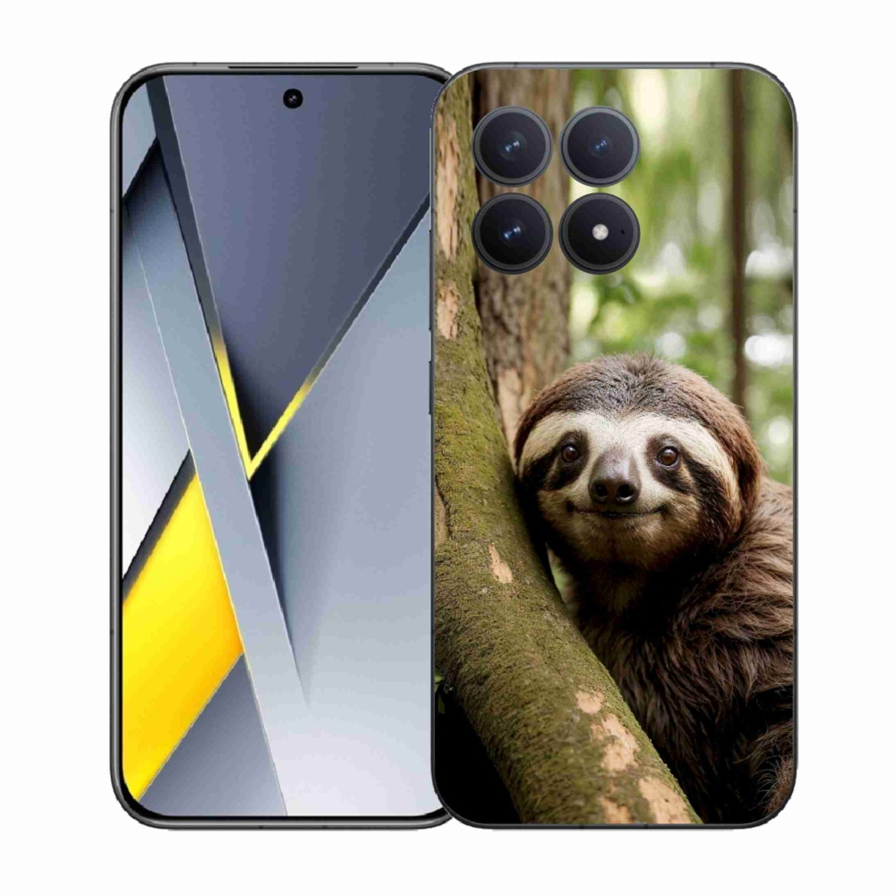 Gél borítás mmCase a Xiaomi Poco F8 Pro számára - mosolygó lajhár