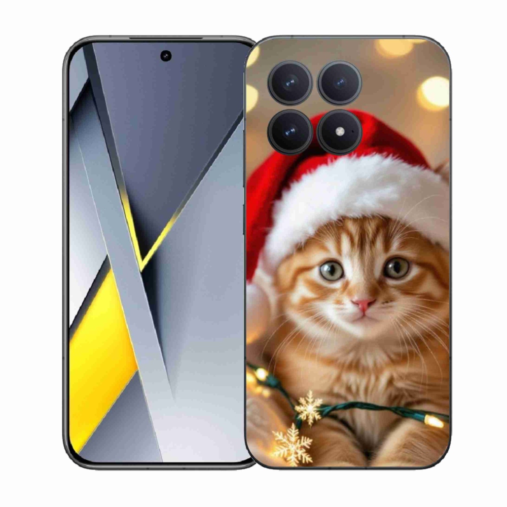Gél borítás mmCase a Xiaomi Poco F8 Pro számára - Karácsonyi cica