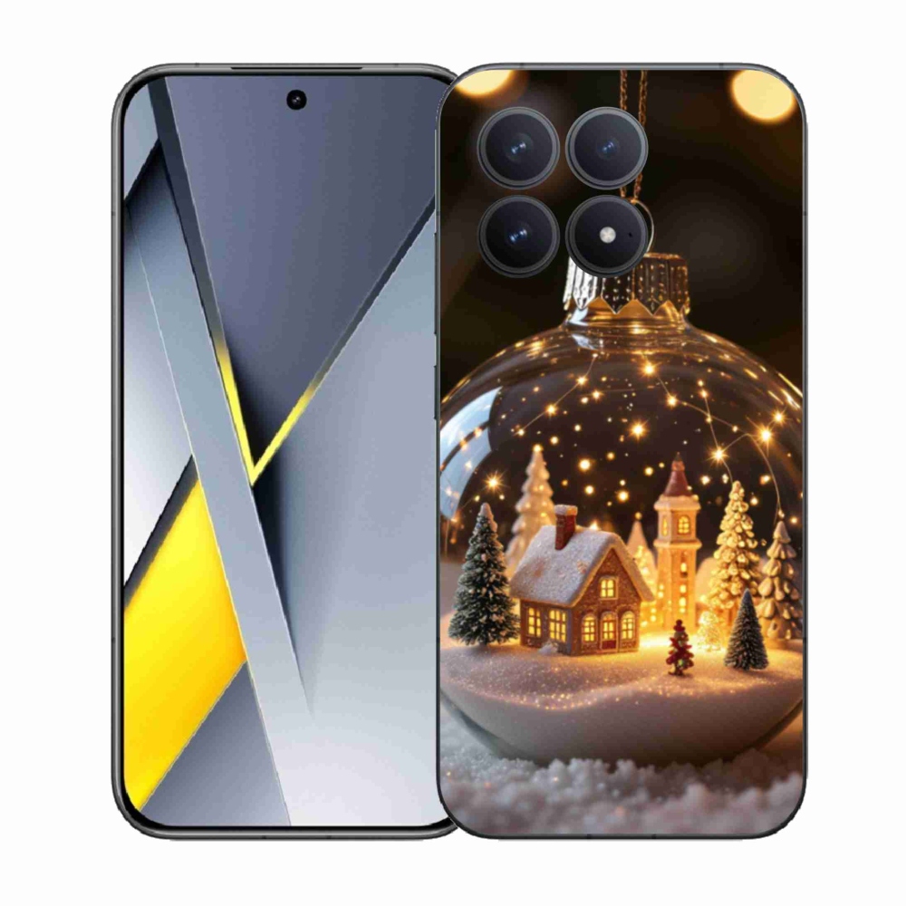 Gél borítás mmCase a Xiaomi Poco F8 Pro számára - Karácsonyi golyók 3