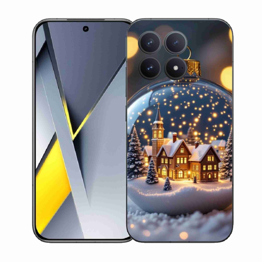 Gél borítás mmCase a Xiaomi Poco F8 Pro számára - Karácsonyi golyók 4