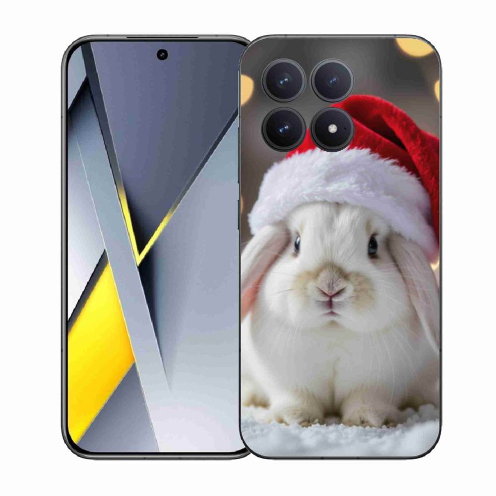 Gél borítás mmCase a Xiaomi Poco F8 Pro számára - karácsonyi nyuszi