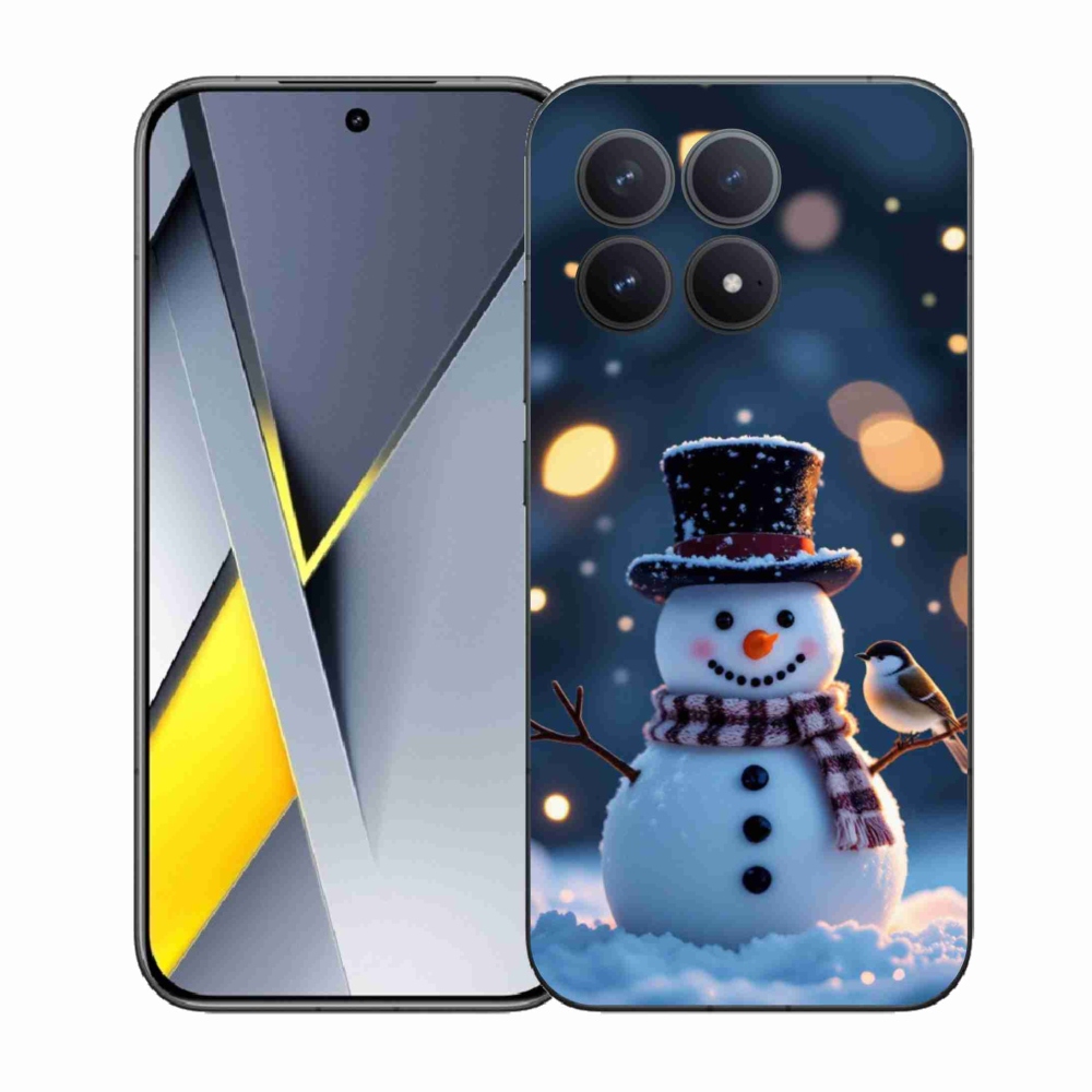 Gél borítás mmCase a Xiaomi Poco F8 Pro számára - karácsonyi hóember