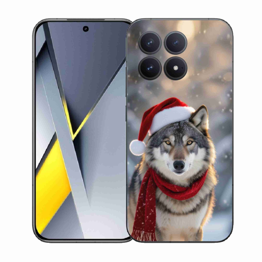 Gél borítás mmCase a Xiaomi Poco F8 Pro számára - Karácsonyi farkas