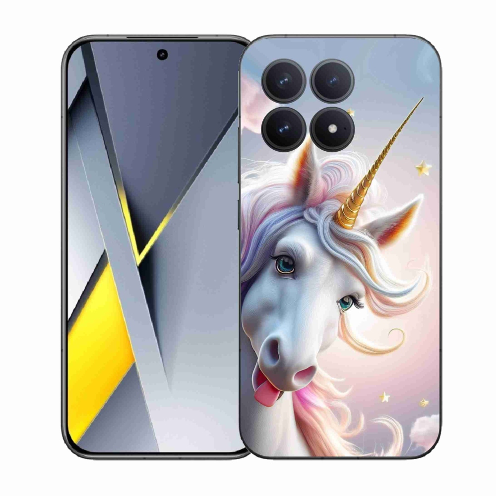 Gél borítás mmCase a Xiaomi Poco F8 Pro számára - vidám egyszarvú