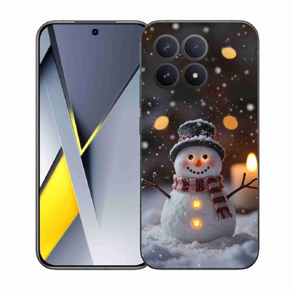 Gél borítás mmCase a Xiaomi Poco F8 Pro számára - boldog hóember