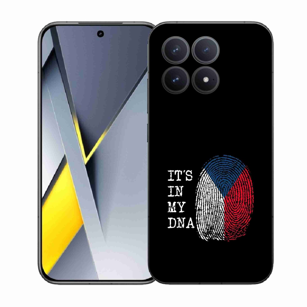 Gél borító mmCase a Xiaomi Poco F8 Pro - zászló ujjlenyomat fekete háttérrel