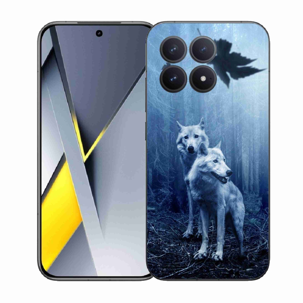 Gél borítás mmCase a Xiaomi Poco F8 Pro számára - farkasok az erdőben