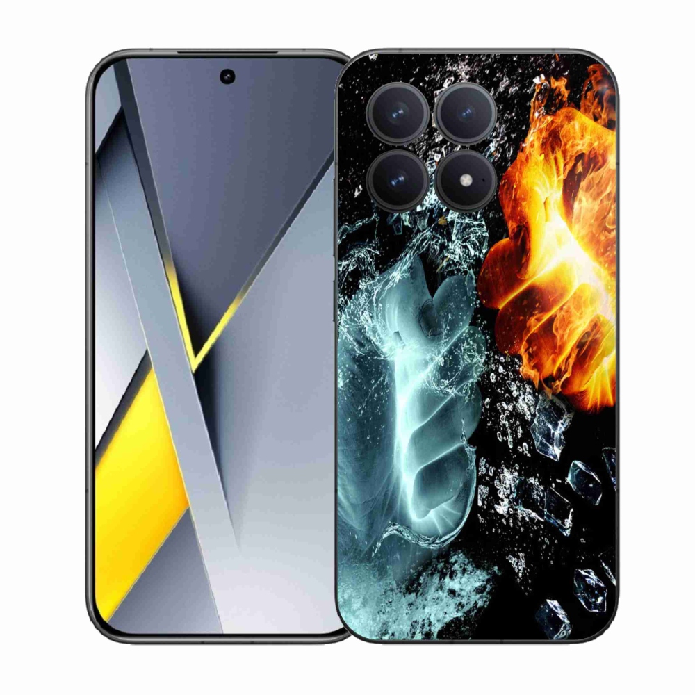Gél borítás mmCase a Xiaomi Poco F8 Pro számára - víz és tűz