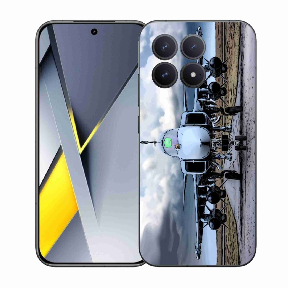 Gél borítás mmCase a Xiaomi Poco F8 Pro számára - katonai repülőgépek