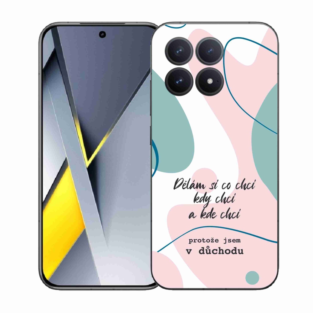 Gél borító mmCase a Xiaomi Poco F8 Pro számára - vicces szöveg 10 fehér háttér