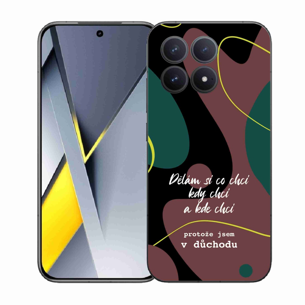 Gél borító mmCase a Xiaomi Poco F8 Pro számára - vicces szöveg 10 fekete háttér