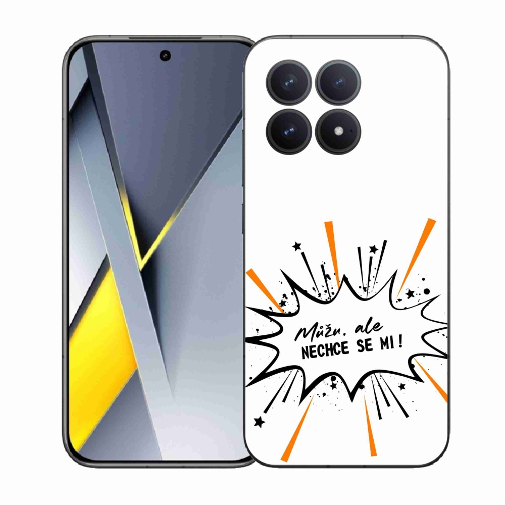 Gél borító mmCase a Xiaomi Poco F8 Pro számára - vicces szöveg 11 fehér háttér