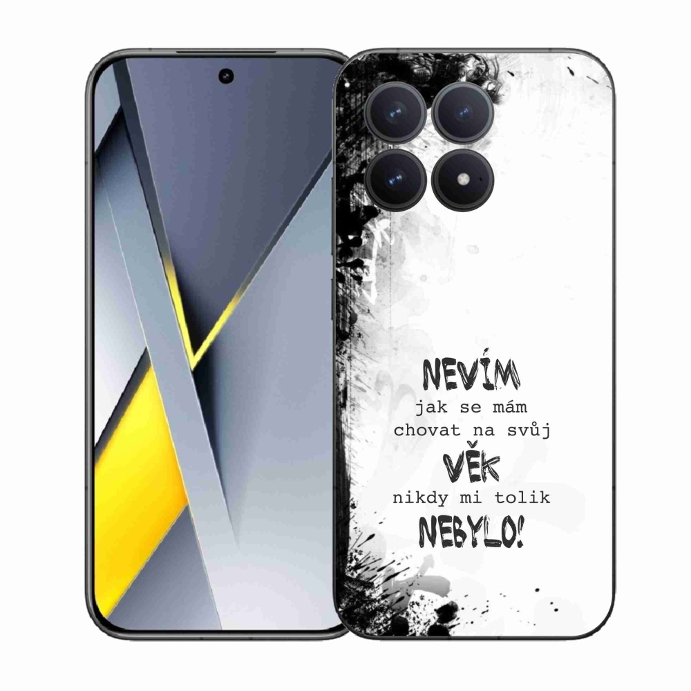 Gél borító mmCase a Xiaomi Poco F8 Pro számára - vicces szöveg 14 fehér háttér