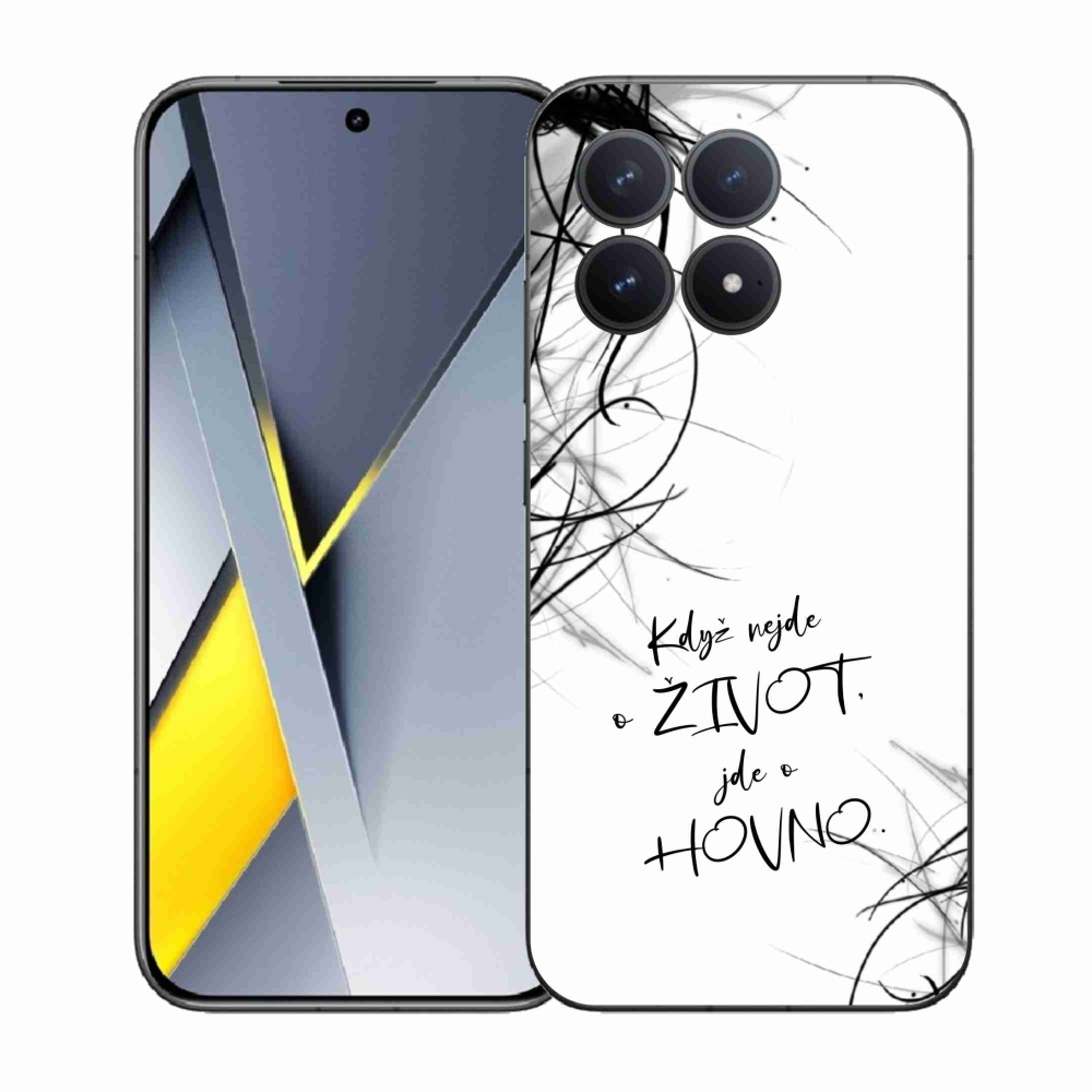 Gél borító mmCase a Xiaomi Poco F8 Pro számára - vicces szöveg 16 fehér háttér