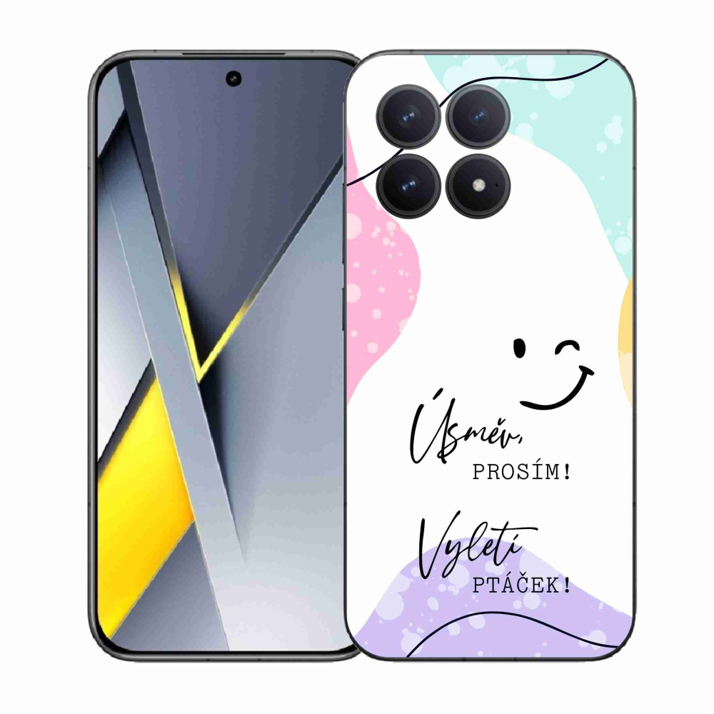 Gél borító mmCase a Xiaomi Poco F8 Pro számára - vicces szöveg 4 fehér háttérrel