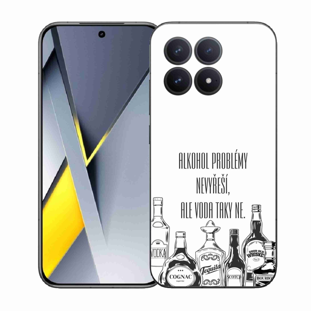 Gél borító mmCase a Xiaomi Poco F8 Pro számára - vicces szöveg fehér háttérrel