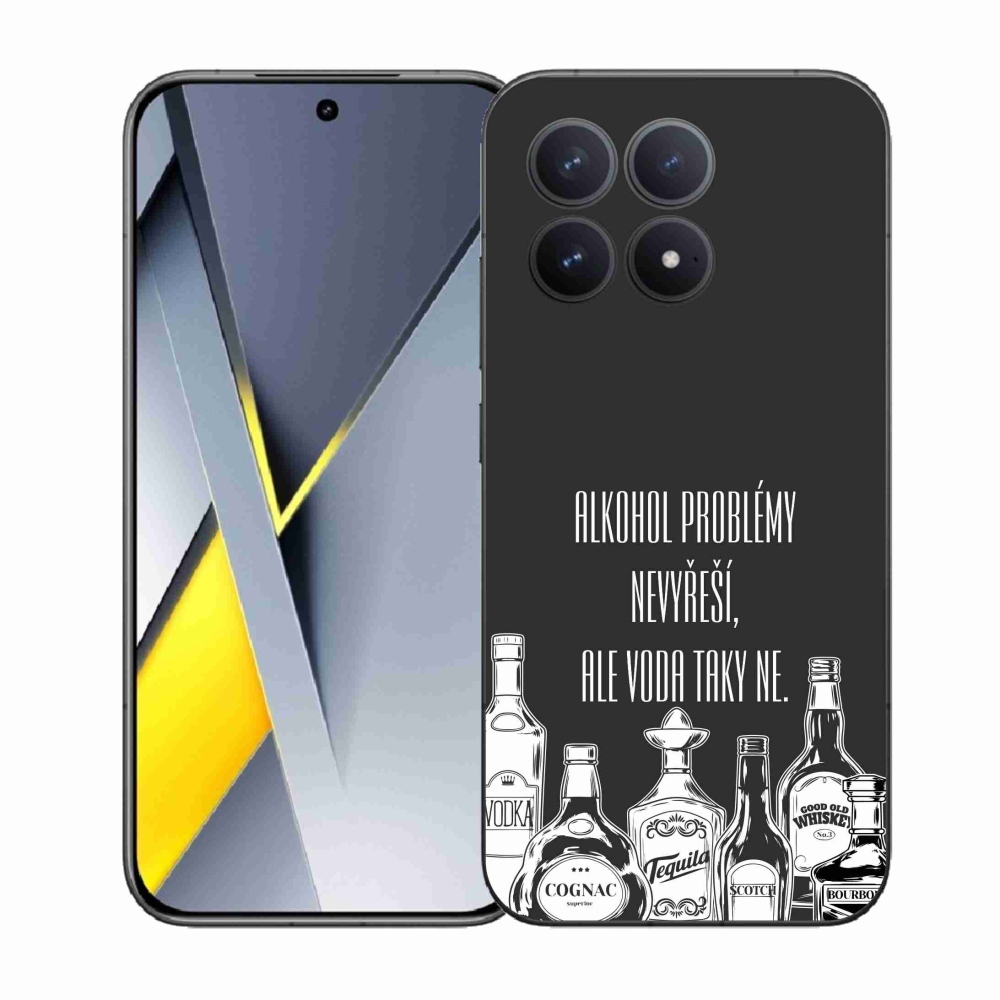 Gél borító mmCase a Xiaomi Poco F8 Pro számára - vicces szöveg fekete háttérrel