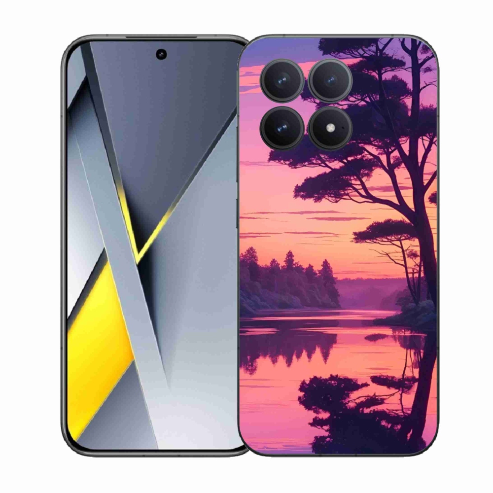 Gél borítás mmCase a Xiaomi Poco F8 Pro számára - naplemente a tó felett