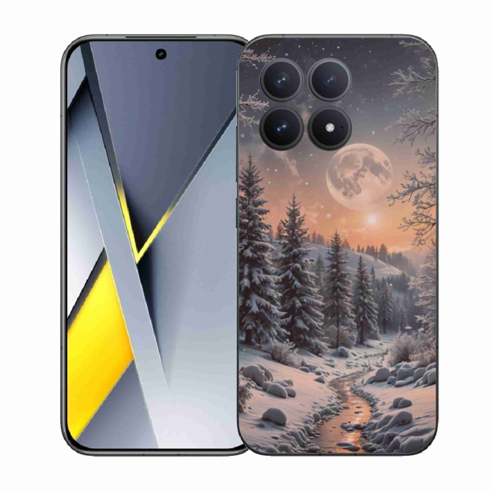 Gél borítás mmCase a Xiaomi Poco F8 Pro számára - téli táj 2