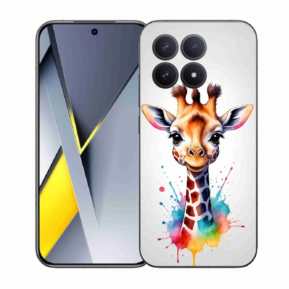 Gél borítás mmCase a Xiaomi Poco F8 Pro készülékhez - zsiráf 1