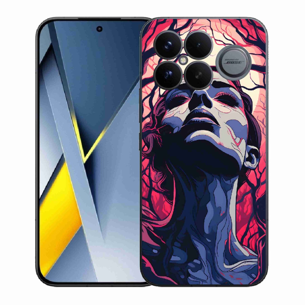 Gél borítás mmCase a Xiaomi Poco F8 Ultra számára - absztrakt arc