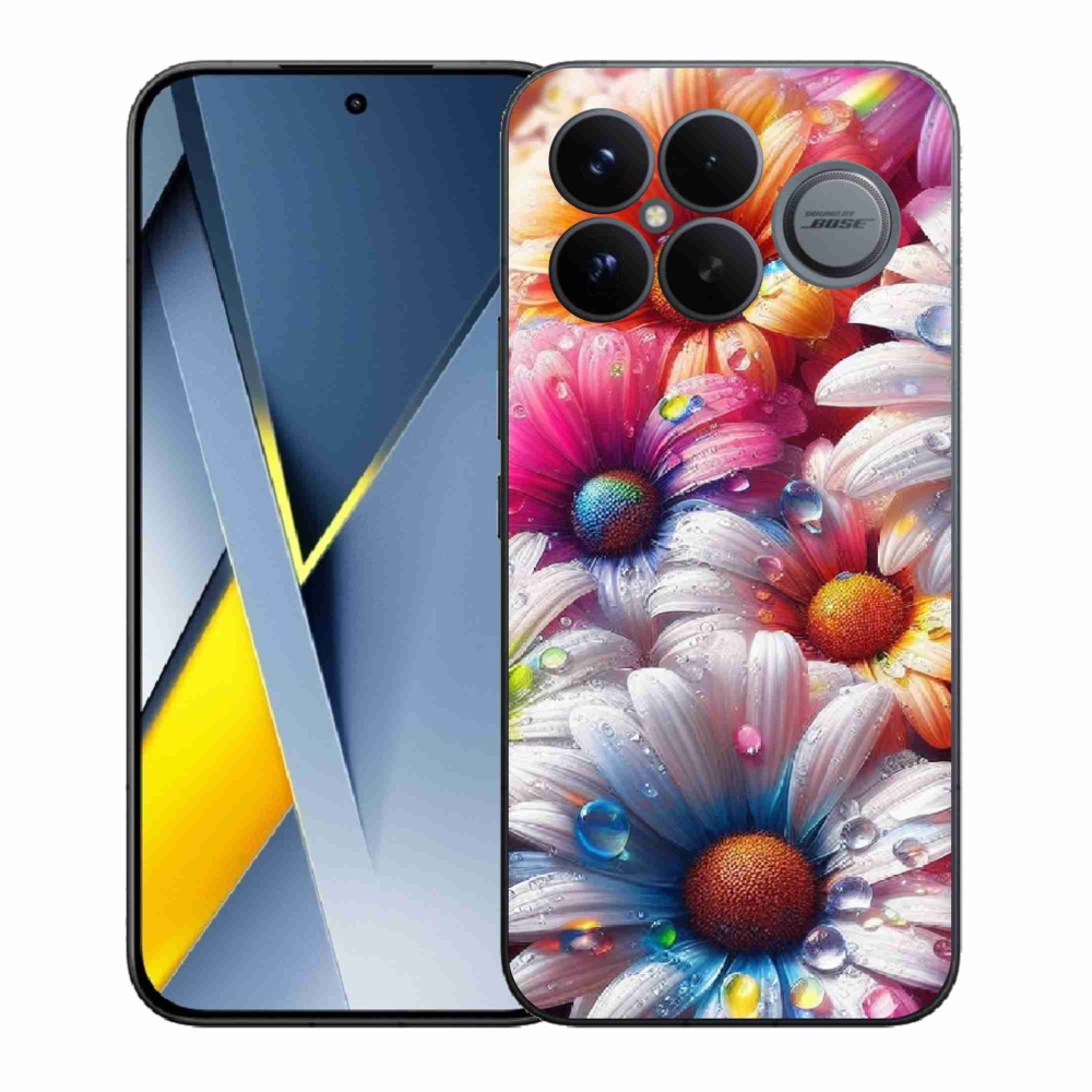 Gél borítás mmCase a Xiaomi Poco F8 Ultra számára - színes százszorszépek