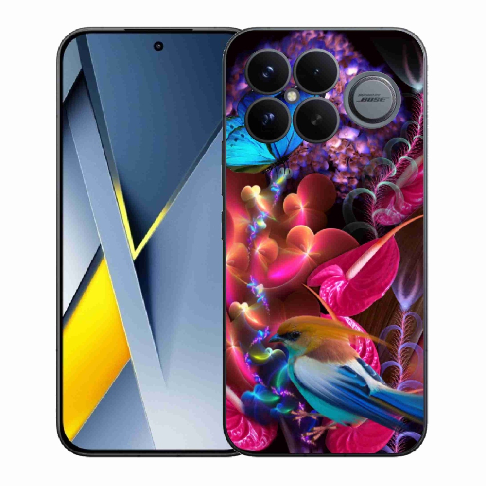 Gél borító mmCase a Xiaomi Poco F8 Ultra számára - színes virágok