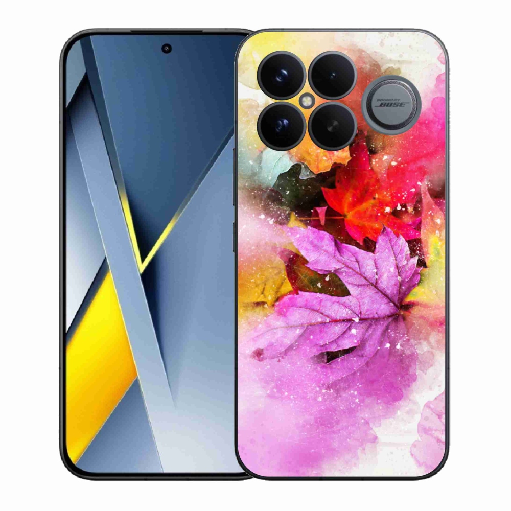 Gél borítás mmCase a Xiaomi Poco F8 Ultra számára - színes levelek