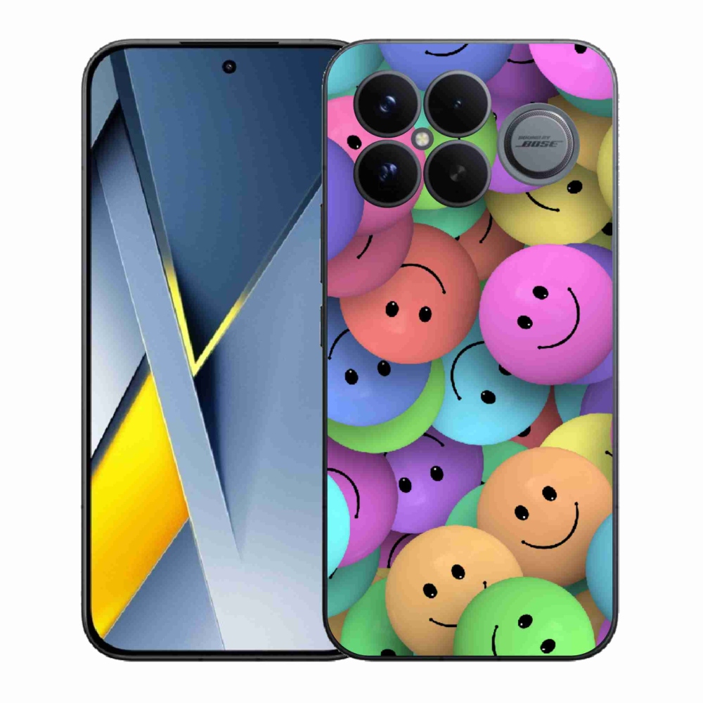 Gél borítás mmCase a Xiaomi Poco F8 Ultra számára - színes smiley-k