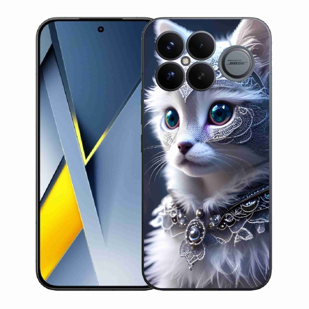 Gél borítás mmCase a Xiaomi Poco F8 Ultra számára - fehér macska