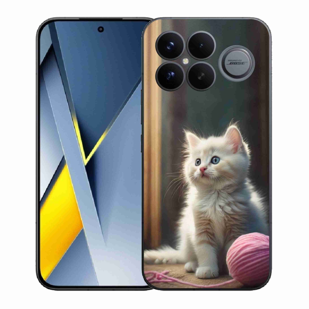 Gél borítás mmCase a Xiaomi Poco F8 Ultra számára - fehér cica 2